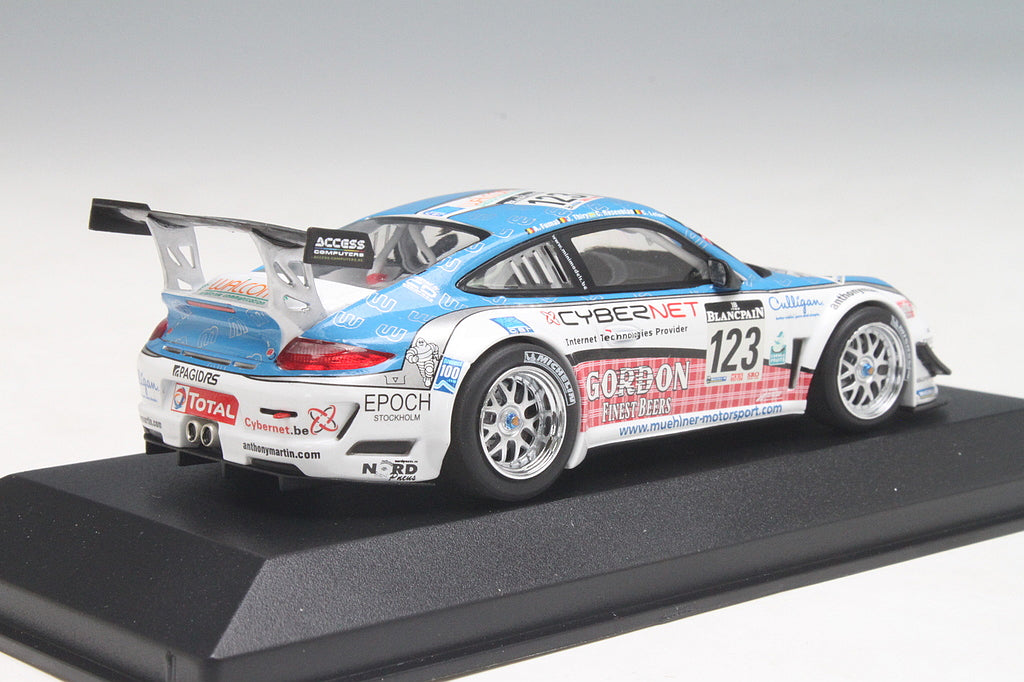 Minichamps 1:43  Porsche 911 GT3 R - Muehlner Motorsport - Fumal/Thiry/Rosenblad/Lefort - #123 24H SPA 2011 400118923