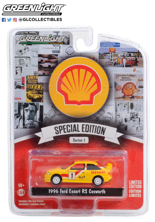 GreenLight 1:64 Shell Oil Special Edition Series 1 - 1996 Ford Escort RS Cosworth #1 Shell Helix 41125-C