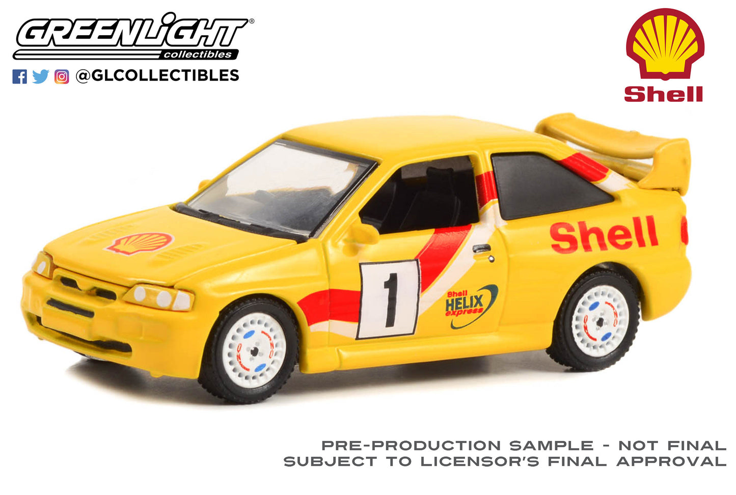 GreenLight 1:64 Shell Oil Special Edition Series 1 - 1996 Ford Escort RS Cosworth #1 Shell Helix 41125-C