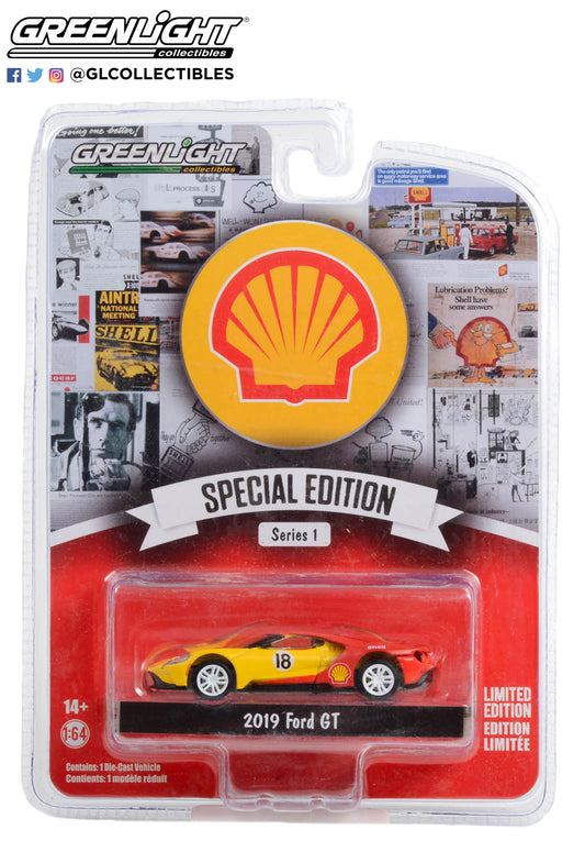 GreenLight 1:64 Shell Oil Special Edition Series 1 - 2019 Ford GT #18 Shell Oil 41125-E
