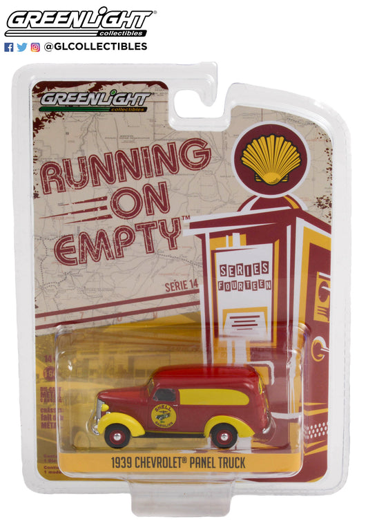 GreenLight 1:64 Running on Empty Series 14 - 1939 Chevrolet Panel Truck - Shell Gasoline 41140-A