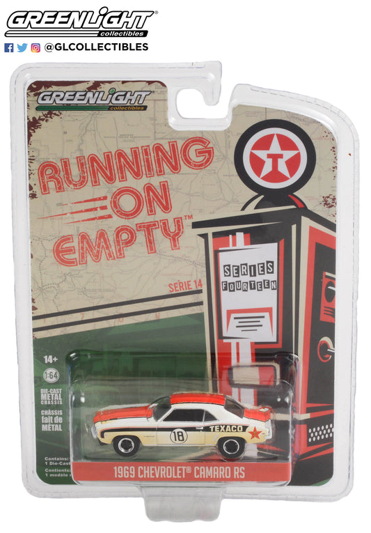 GreenLight 1:64 Running on Empty Series 14 - 1969 Chevrolet Camaro RS - Texaco 41140-B