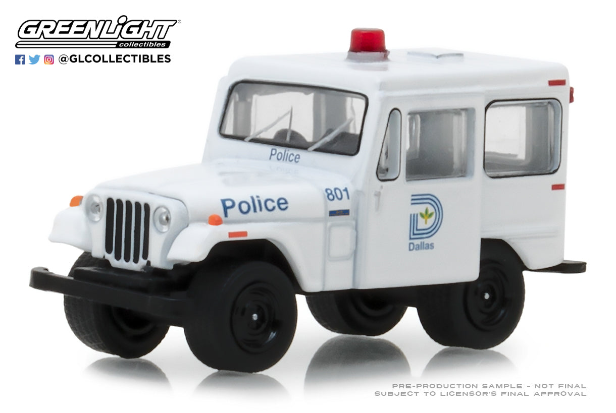 GreenLight 1/64 Hot Pursuit Series 29 - 1977 Jeep DJ-5 - Dallas, Texas Police 42860-B