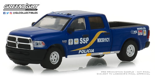 GreenLight 1/64 Hot Pursuit Series 30 - 2017 Dodge Ram 2500 - Mexico City, Mexico Policia 42870-F