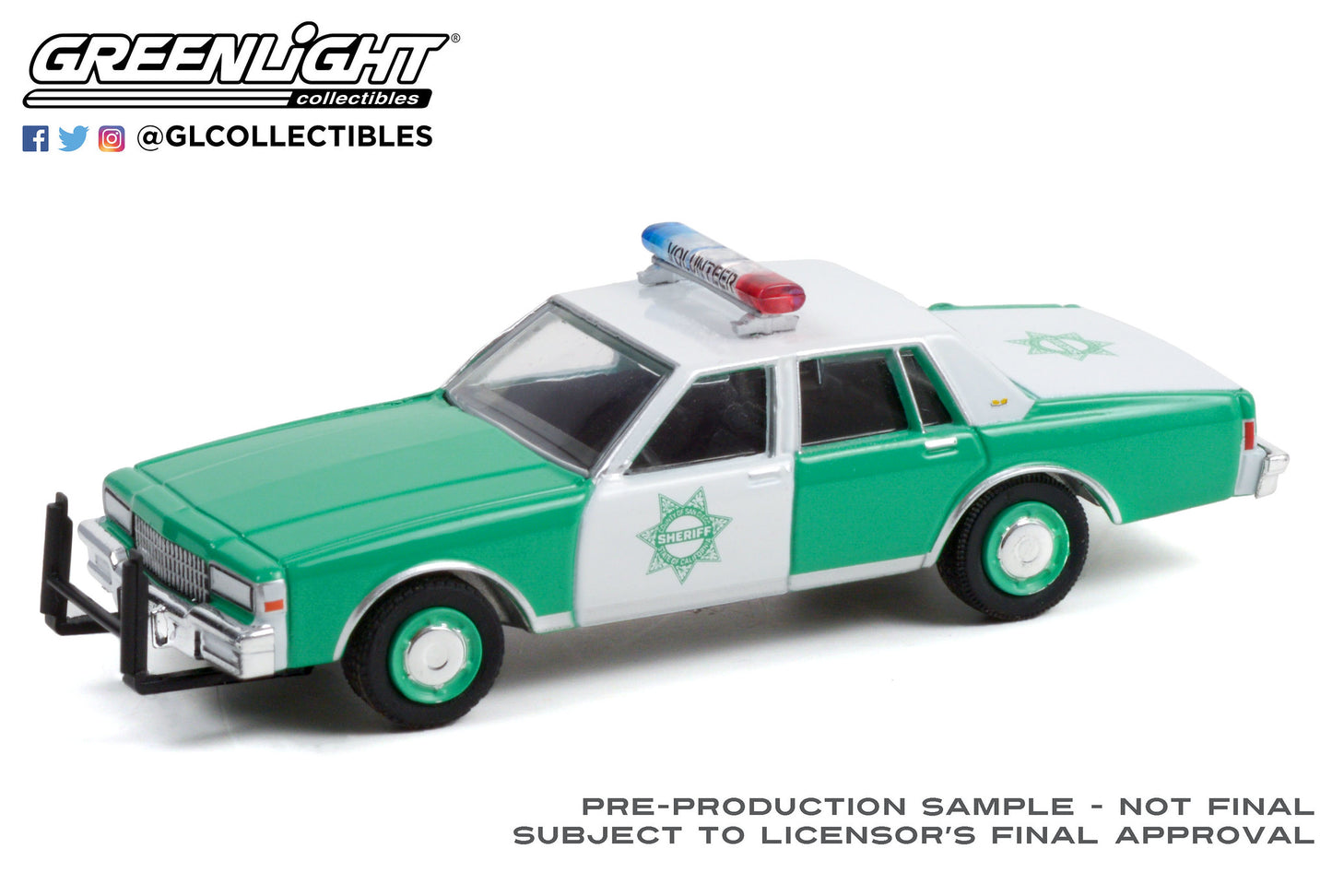 GreenLight 1:64 Hot Pursuit Series 40 - 1989 Chevrolet Caprice - San Diego County Volunteer Sheriff - San Diego, California 42980-B