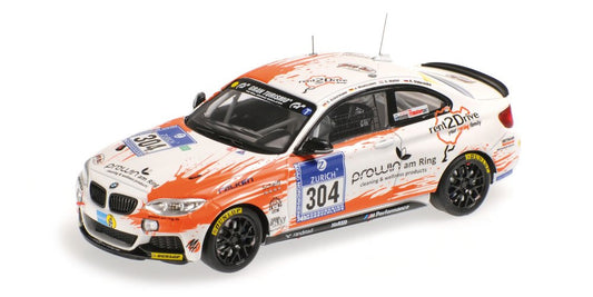 Minichamps 1:43 BMW M235I Racing Rent2Drive Racing Ackermann/Wiskirchen/Walter/Sidorenko #304 24H Nurburgring 2015 437152504