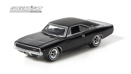 GreenLight 1:64 1968 Dodge Charger R/T - Black (Hobby Exclusive) 44724