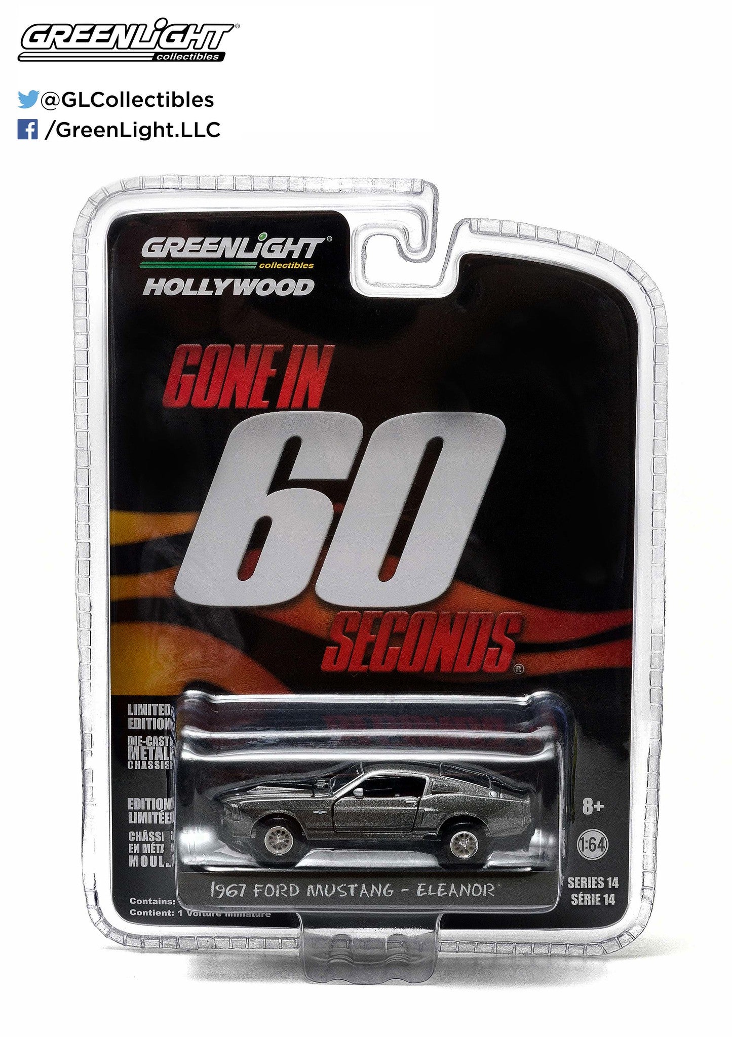 GreenLight 1:64 Gone in Sixty Seconds (2000) - 1967 Custom Ford Mustang Eleanor 44742