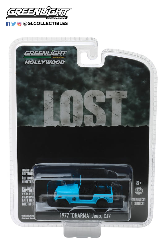 GreenLight 1/64 Hollywood Series 21 - Lost (2004-10 TV Series) - 1977 Jeep CJ-7 Dharma Jeep 44810-F