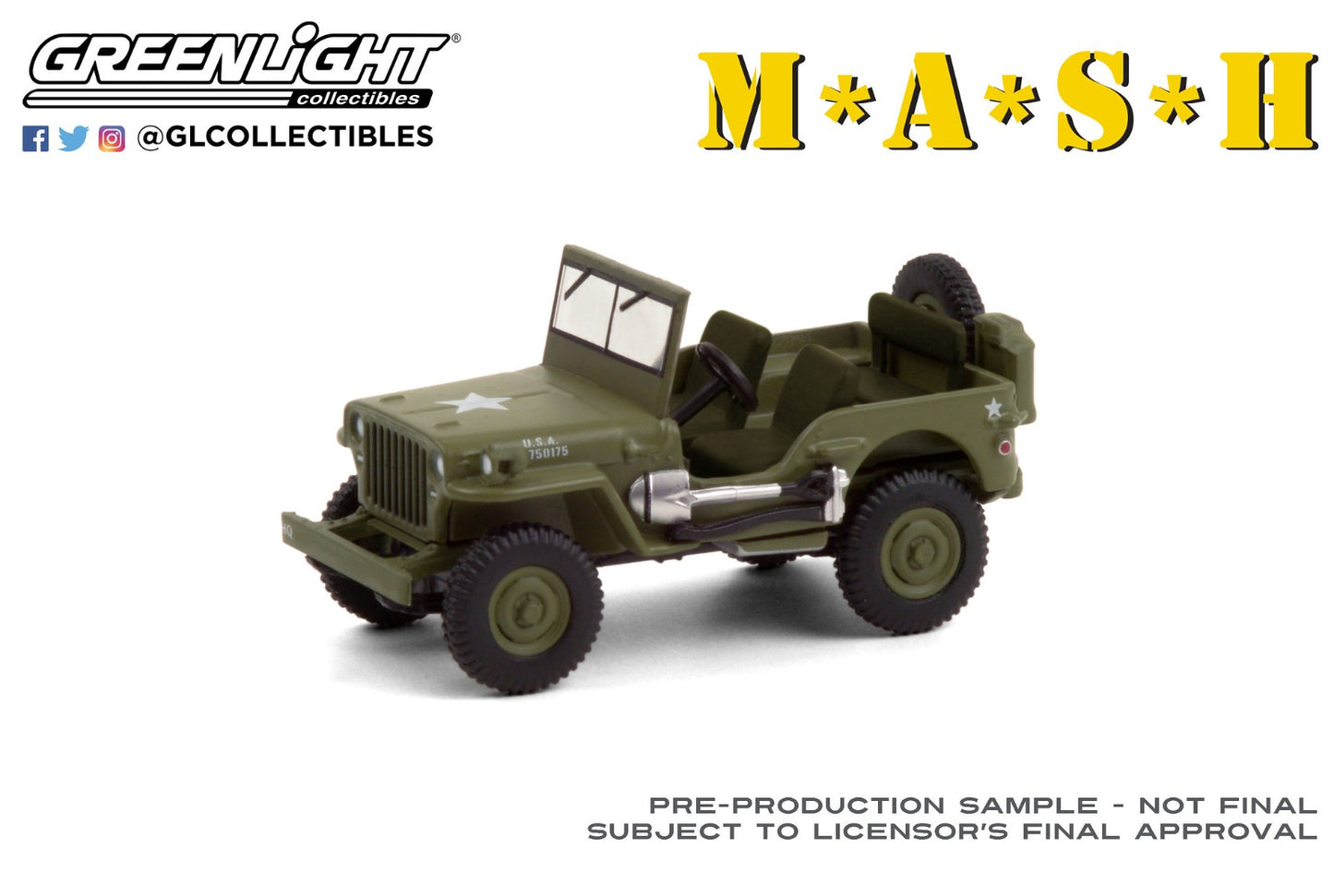 GreenLight 1:64 Hollywood Series 30 - M*A*S*H (1972-83 TV Series) - 1942 Willys MB Jeep 44900-A
