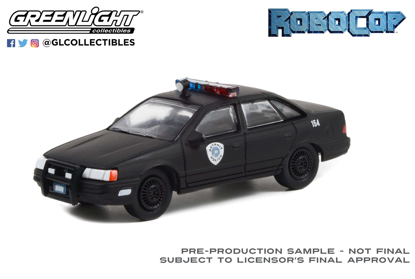 GreenLight 1:64 Hollywood Series 34 - RoboCop (1987) - 1986 Ford Taurus LX - Detroit Metro West Police 44940-D