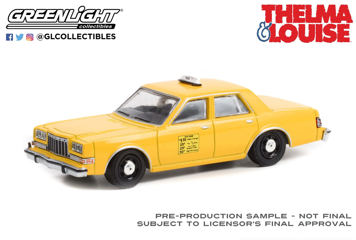 GreenLight 1:64 Hollywood Special Edition - Thelma & Louise (1991) - 1984 Dodge Diplomat - Taxi 44945-F