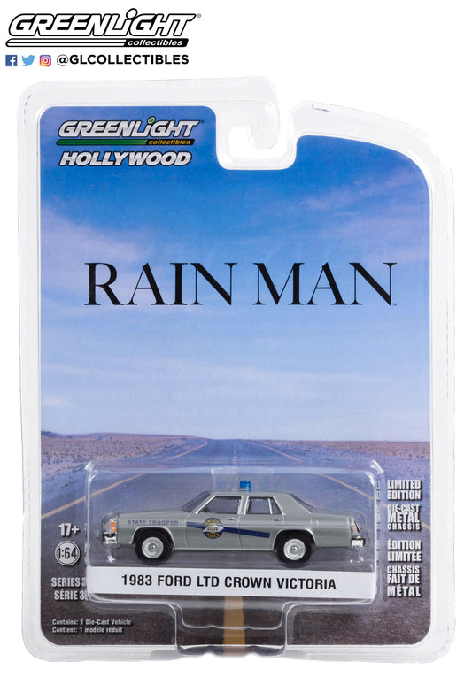 GreenLight 1:64 Hollywood Series 36 - Rain Man (1988) - 1983 Ford LTD Crown Victoria - Kentucky State Police Solid Pack 44960-D
