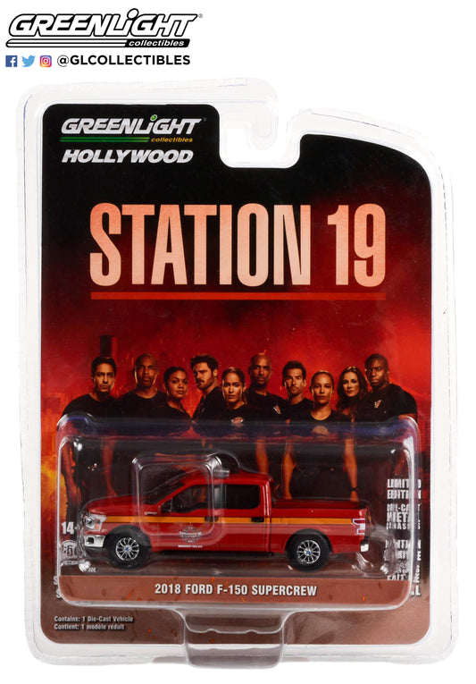 GreenLight 1:64 Hollywood Series 36 - Station 19 (2018-Current TV Series) - 2018 Ford F-150 SuperCrew - Seattle Fire Dept Solid Pack 44960-F