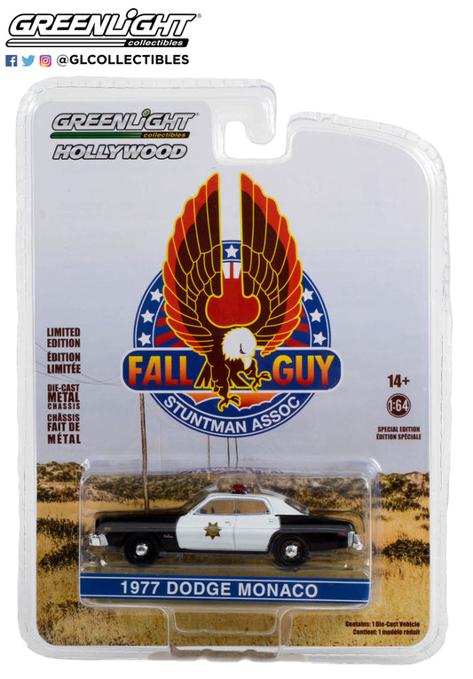 GreenLight 1:64 Hollywood Special Edition - Fall Guy Stuntman Association - 1977 Dodge Monaco - County Sheriff’s Department Solid Pack 44965-D