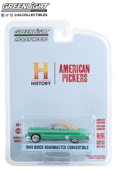 GreenLight 1:64 Hollywood Series 37 - American Pickers (2010-Current TV Series) - 1949 Buick Roadmaster Convertible 44970-D
