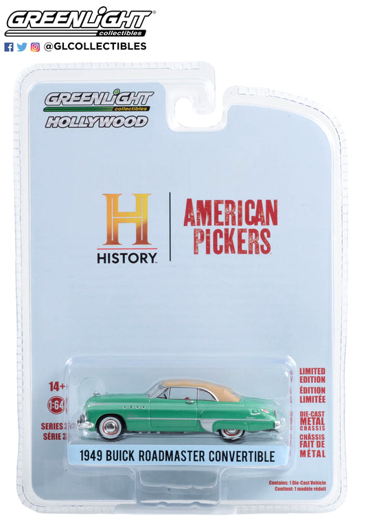 GreenLight 1:64 Hollywood Series 37 - American Pickers (2010-Current TV Series) - 1949 Buick Roadmaster Convertible 44970-D