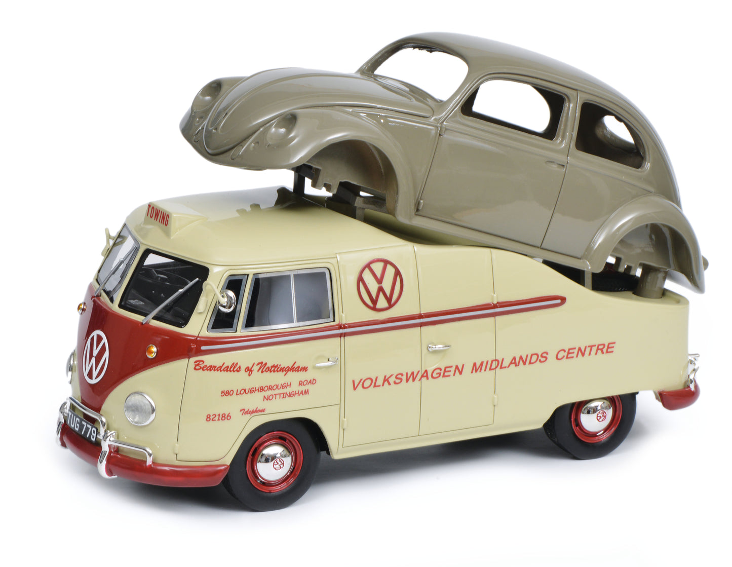 Schuco 1:18 Volkswagen T1a Midlands Centre with beetle chassis Limited 500 450016300