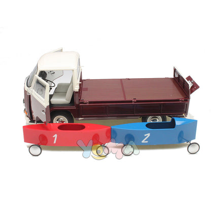 Schuco 1:18 Volkswagen T2A Platform truck with Soap Boxes white / red / blue 450018200