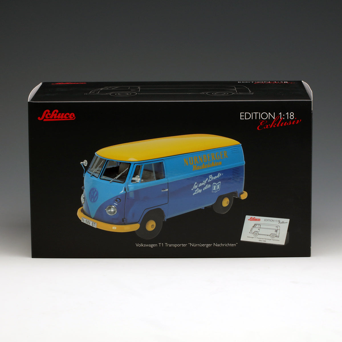 Schuco 1:18 Volkswagen T1 Box truck "Nürnberger Nachrichten" 450027900