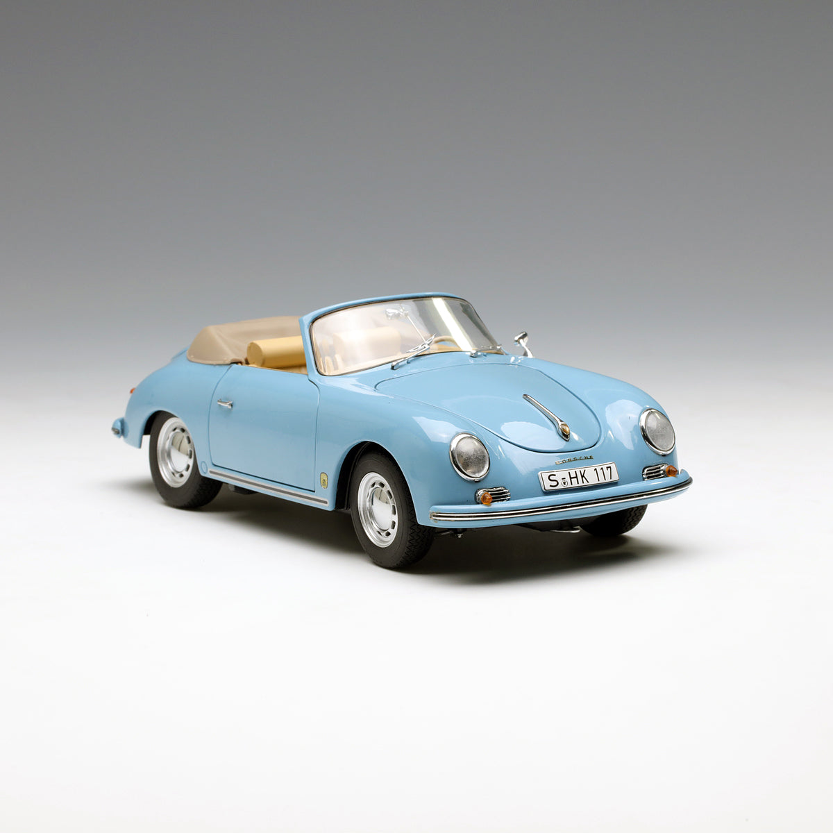 Schuco 1:18 Porsche 356 A Cabriolet Blue 450031100