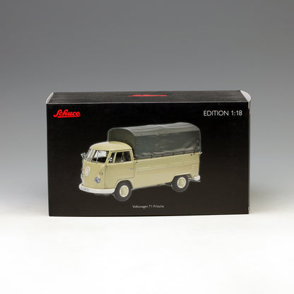 Schuco 1:18 Volkswagen T1b Pickup With Tarpaulin Beige 450037000