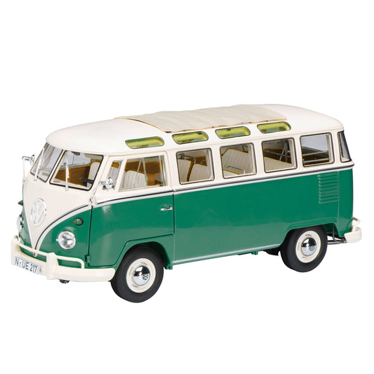 Schuco 1:18 Volkswagen T1b Samba Green/White 450037800