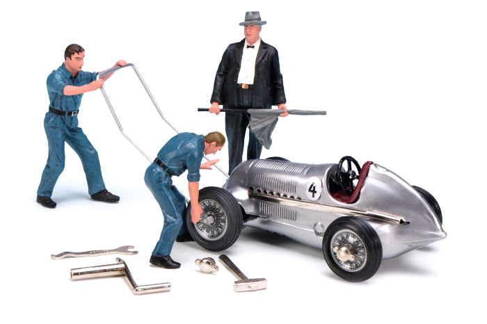 Schuco Set Studio I Construction Kit clockwork car With 3 Figures 450101901