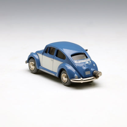 Schuco Micro Racer 1046 Volkswagen Beetle white-blue Clockwork Car 450148200