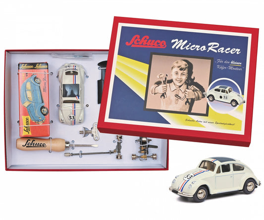 Schuco Micro Racer Volkswagen beetle #53 constr. Clockwork car Construction Kit 450177800