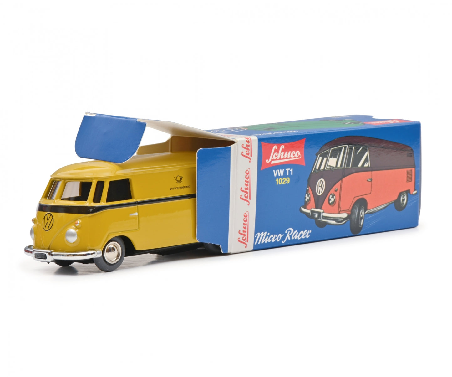 Schuco Clockwork car Micro Racer Volkswagen T1 box van Deutsche Bundespost 450196800