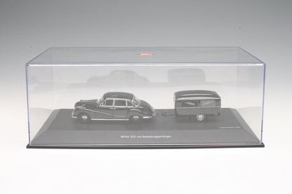 Schuco 1:43 BMW 502 with Funeral Trailer Black 450204500
