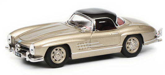 Schuco 1/43 Mercedes-Benz 300 SL Roadster with Hardtop champagner black 450258800