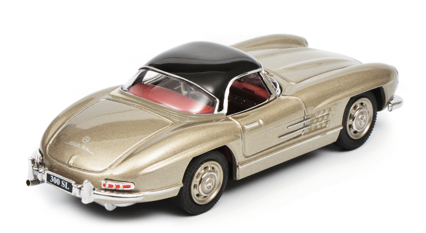 Schuco 1/43 Mercedes-Benz 300 SL Roadster with Hardtop champagner black 450258800