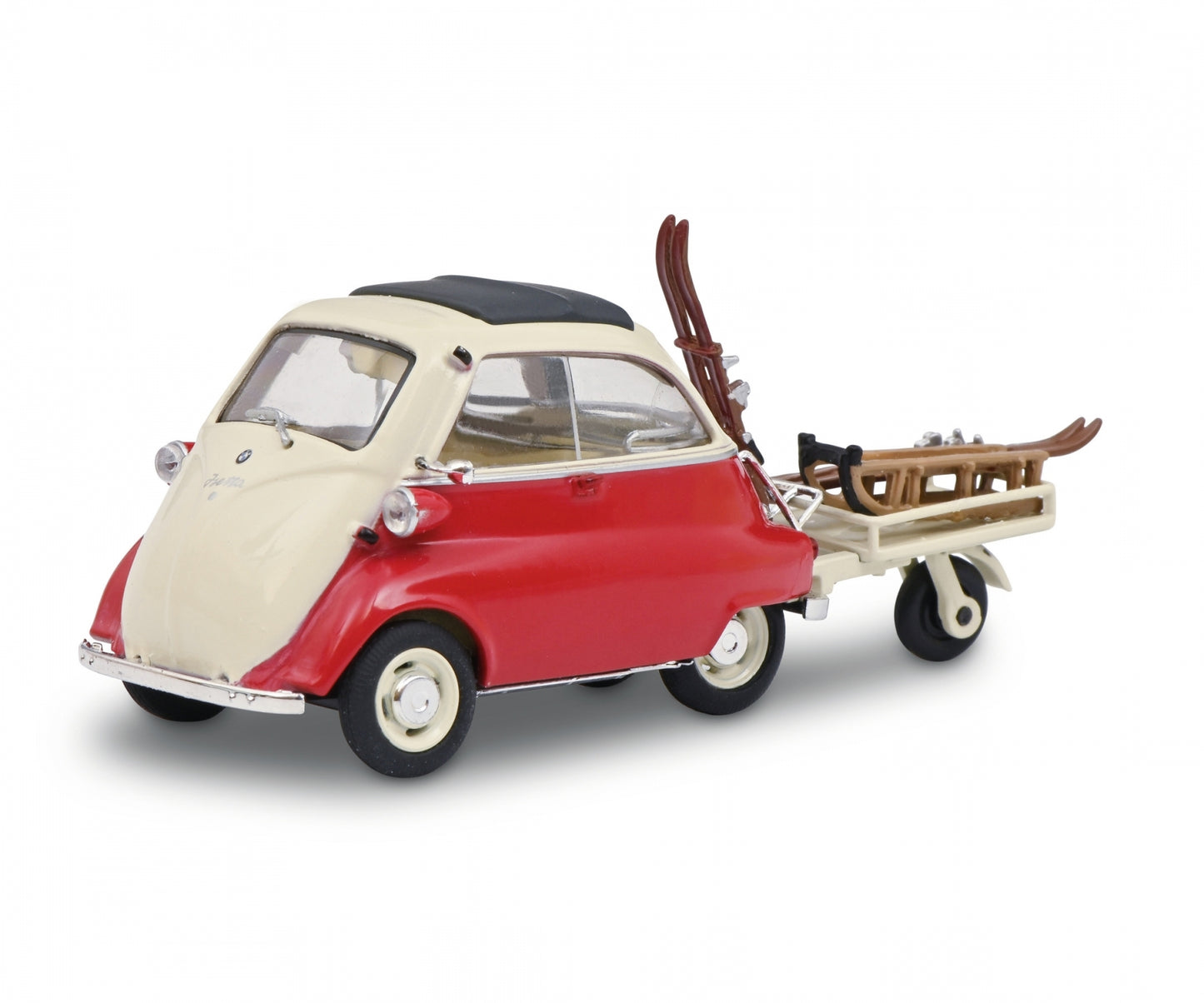 Schuco 1:43 BMW Isetta with trailer+Ski 450268200