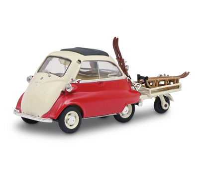 Schuco 1:43 BMW Isetta with trailer+Ski 450268200