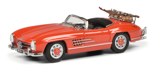 Schuco 1:43 Mercedes Benz 300SL Ski vacation Red 450268900