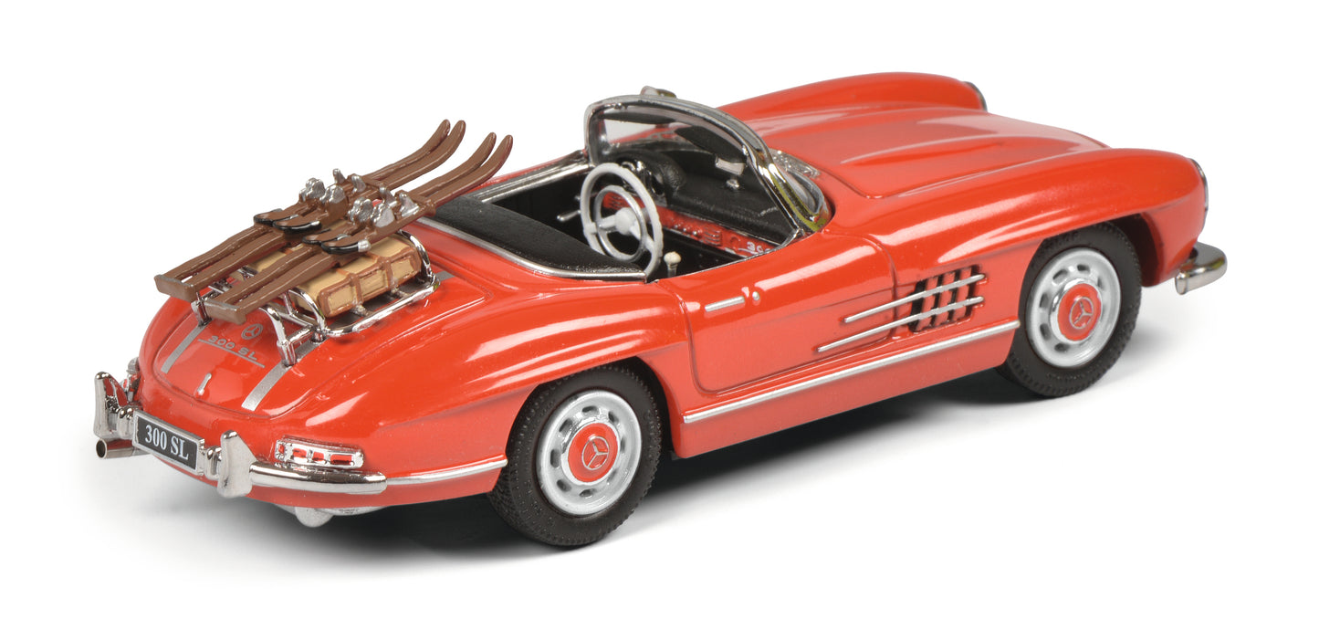Schuco 1:43 Mercedes Benz 300SL Ski vacation Red 450268900