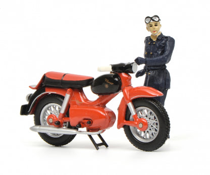 Schuco 1/43 Hanomag L28 Kreidler with Kreidler Florett and driver 450292900