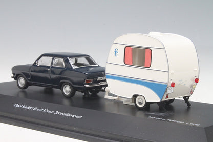 Schuco 1:43 Opel Kadett B with Knaus Schwalbennest 450294700
