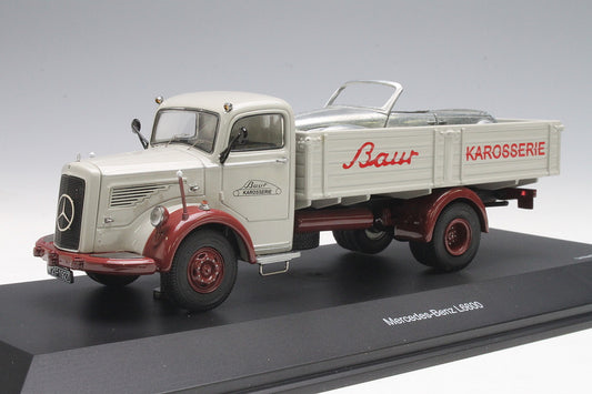 Schuco 1:43 Mercedes-Benz L6600 Bauer Bodywork Plant Cream/Dark Red 450302500