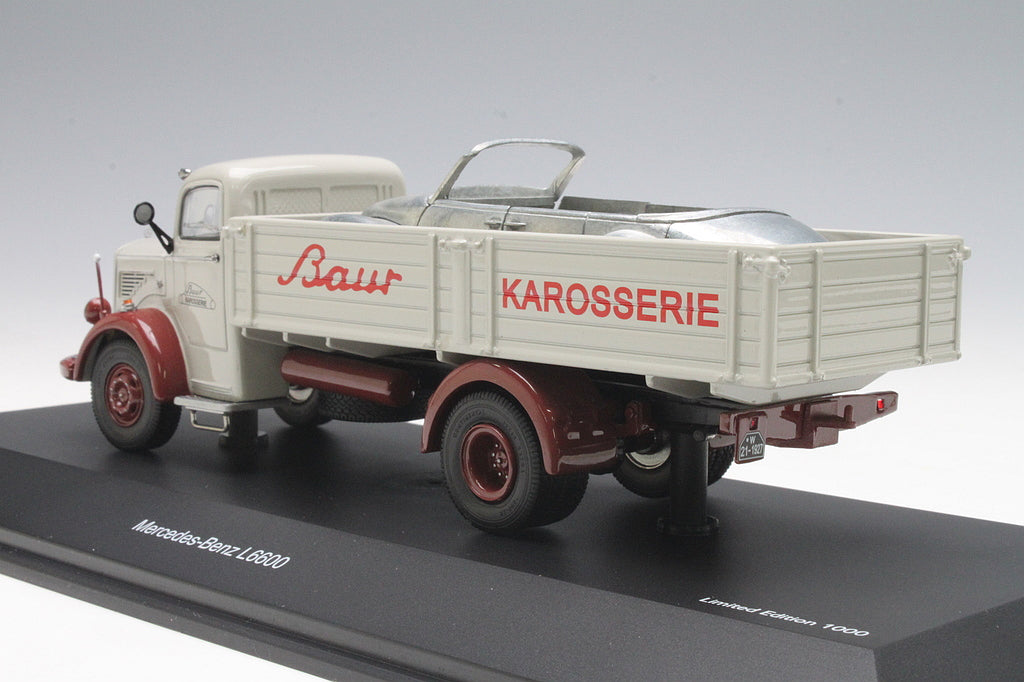 Schuco 1:43 Mercedes-Benz L6600 Bauer Bodywork Plant Cream/Dark Red 450302500