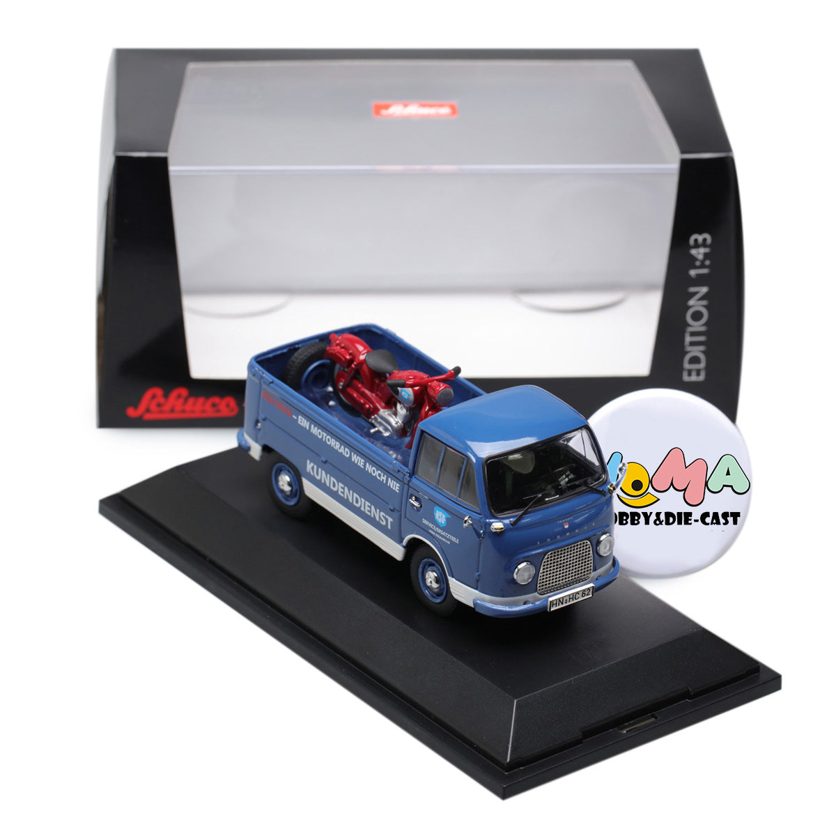 Schuco 1:43 FK Ford Taunus 1000 pick-up with NSU-Max NSU-Service 450328700