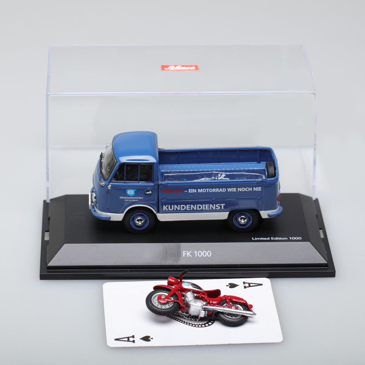 Schuco 1:43 FK Ford Taunus 1000 pick-up with NSU-Max NSU-Service 450328700