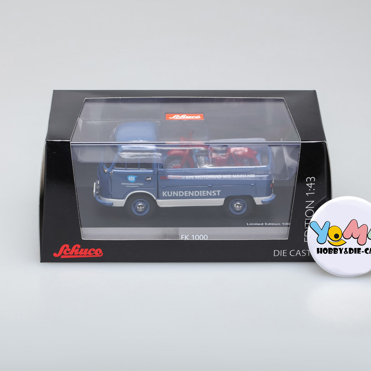 Schuco 1:43 FK Ford Taunus 1000 pick-up with NSU-Max NSU-Service 450328700