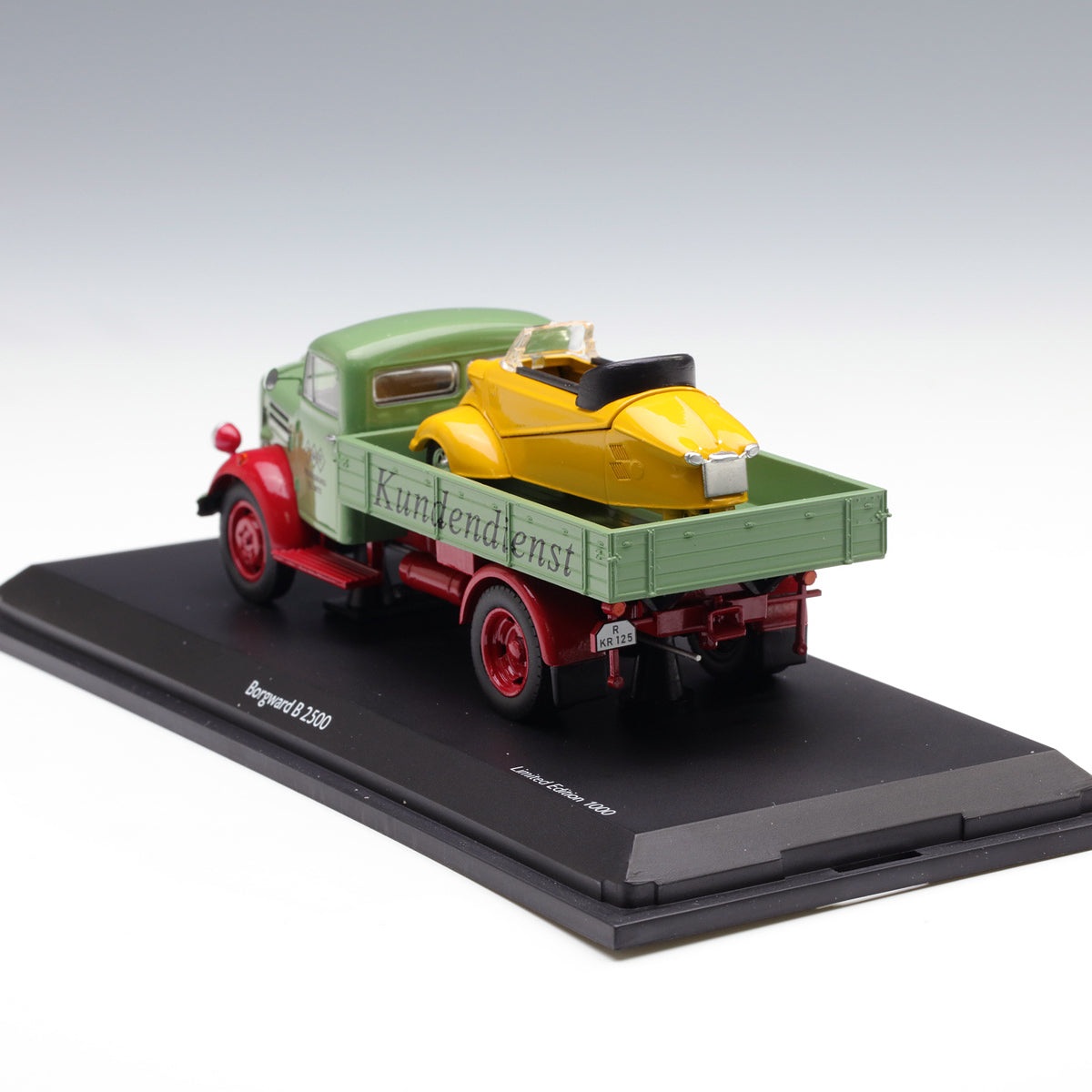 Schuco 1:43 Borgward B2500 "Messerschmitt-Service" with Messerschmitt Kabinenroller 450345500
