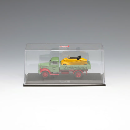 Schuco 1:43 Borgward B2500 "Messerschmitt-Service" with Messerschmitt Kabinenroller 450345500