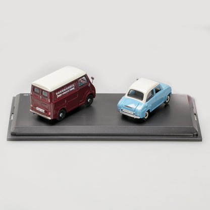 Schuco 1:43 Set Goggomobil Goggo Limousine and Goggo box van 450347500