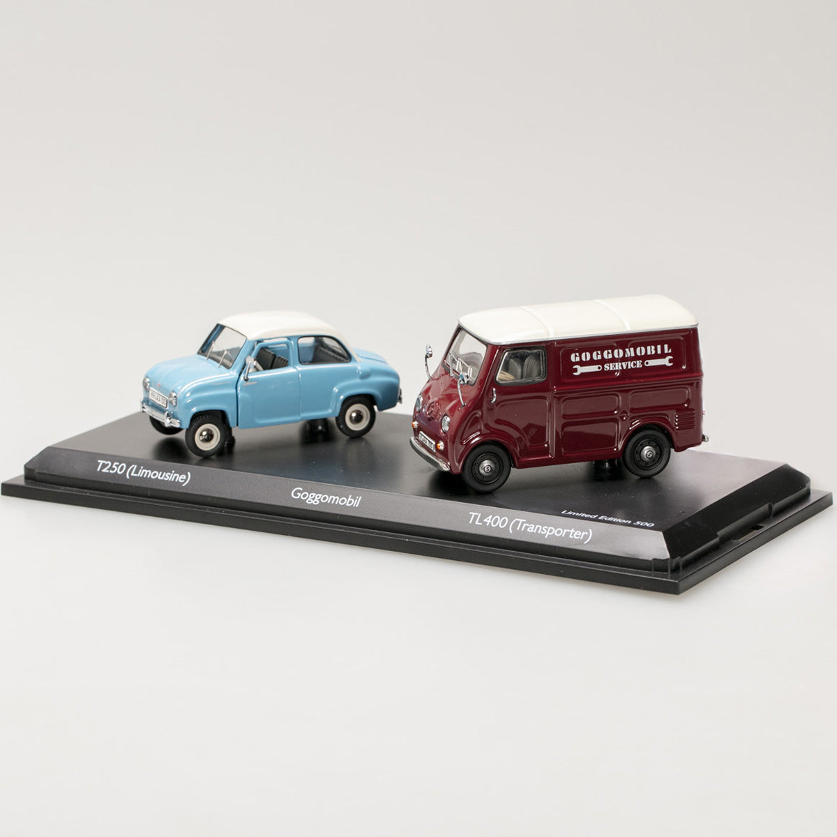 Schuco 1:43 Set Goggomobil Goggo Limousine and Goggo box van 450347500