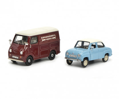 Schuco 1:43 Set Goggomobil Goggo Limousine and Goggo box van 450347500